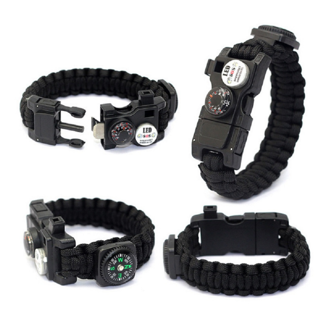Poroporo Survival Paracord LED SOS Wristband ohorere Unisex (ESG18272)